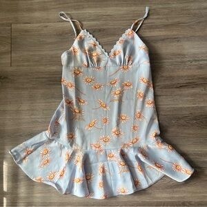 Kimchi blue Urban Outfitters Light Blue Floral Dress